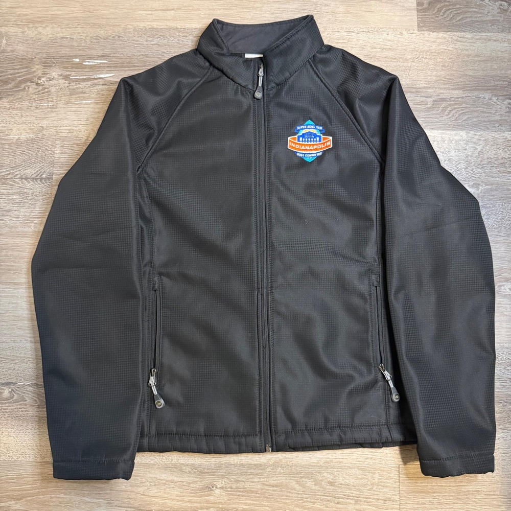 Super Bowl XLVI Indianapolis Host Committee Black Softshell Jacket Mens Large